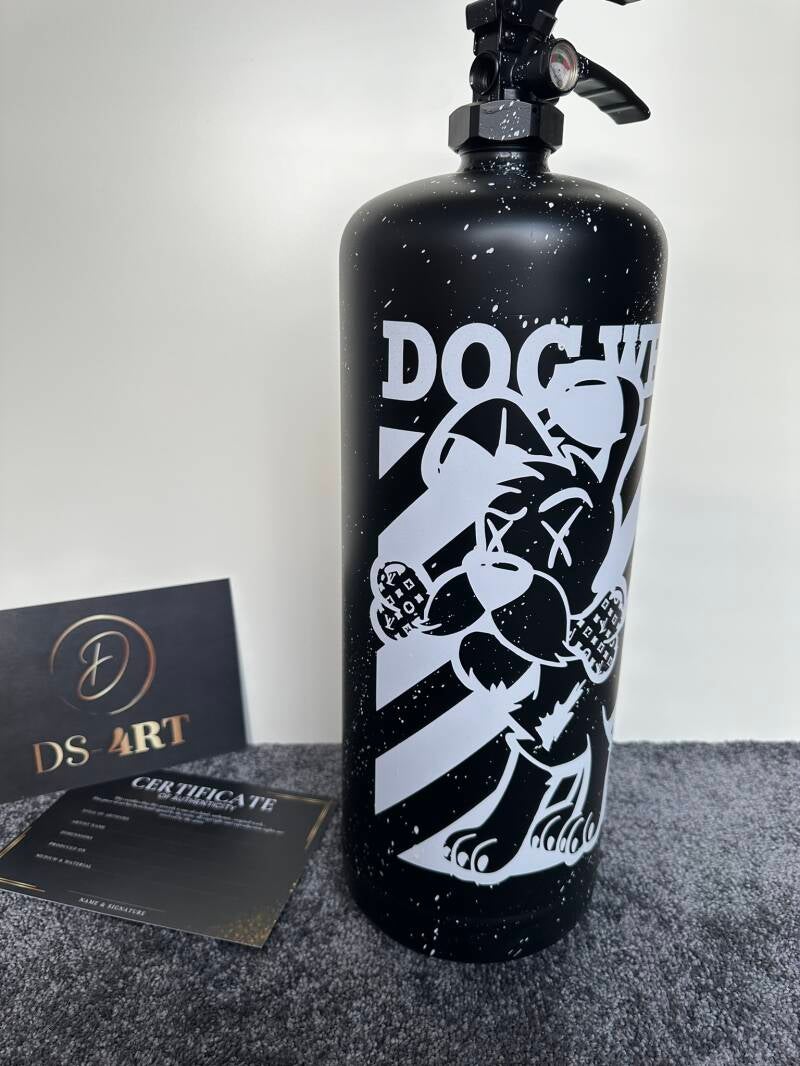 Dog White Brandblusser